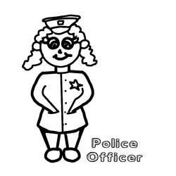 Раскраска: полицейский (Профессии и профессии) #105463 - Бесплатные раскраски для печати