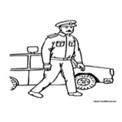 Раскраска: полицейский (Профессии и профессии) #105468 - Бесплатные раскраски для печати