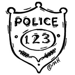 Раскраска: полицейский (Профессии и профессии) #105470 - Бесплатные раскраски для печати