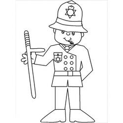 Раскраска: полицейский (Профессии и профессии) #105478 - Бесплатные раскраски для печати