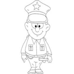Раскраска: полицейский (Профессии и профессии) #105484 - Бесплатные раскраски для печати