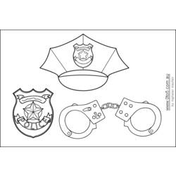 Раскраска: полицейский (Профессии и профессии) #105509 - Бесплатные раскраски для печати
