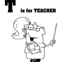 Раскраска: Учитель / Учитель (Профессии и профессии) #94215 - Раскраски для печати