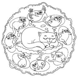 Раскраска: Мандала Животные (мандалы) #22696 - Раскраски для печати