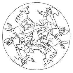 Раскраска: Мандала Животные (мандалы) #22730 - Бесплатные раскраски для печати