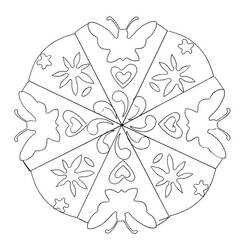 Раскраска: Бабочка Мандалы (мандалы) #117386 - Раскраски для печати