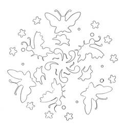 Раскраска: Бабочка Мандалы (мандалы) #117399 - Раскраски для печати