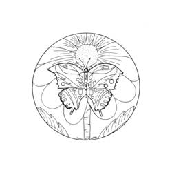 Раскраска: Бабочка Мандалы (мандалы) #117404 - Раскраски для печати