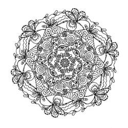 Раскраска: Бабочка Мандалы (мандалы) #117406 - Раскраски для печати