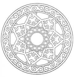 Раскраска: Flocon Mandalas (мандалы) #117607 - Раскраски для печати