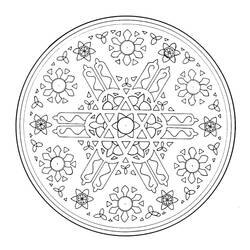 Раскраска: Flocon Mandalas (мандалы) #117615 - Раскраски для печати