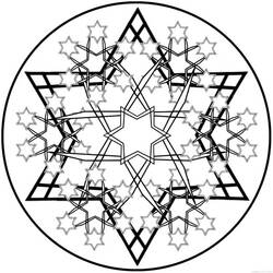 Раскраска: Flocon Mandalas (мандалы) #117623 - Раскраски для печати