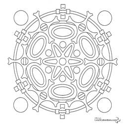 Раскраска: Flocon Mandalas (мандалы) #117627 - Раскраски для печати