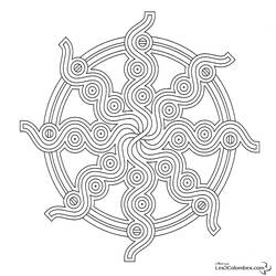 Раскраска: Flocon Mandalas (мандалы) #117659 - Раскраски для печати