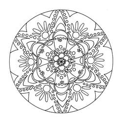 Раскраска: Цветы мандалы (мандалы) #117030 - Раскраски для печати