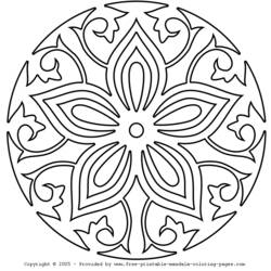 Раскраска: Цветы мандалы (мандалы) #117067 - Раскраски для печати