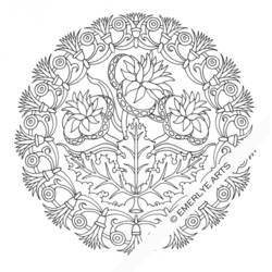 Раскраска: Цветы мандалы (мандалы) #117091 - Раскраски для печати
