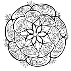 Раскраска: Цветы мандалы (мандалы) #117138 - Раскраски для печати