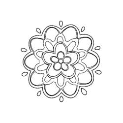 Раскраска: Цветы мандалы (мандалы) #117167 - Раскраски для печати