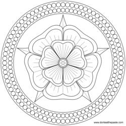 Раскраска: Цветы мандалы (мандалы) #117223 - Раскраски для печати