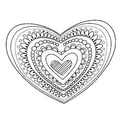 Раскраска: Сердце Мандалы (мандалы) #116680 - Раскраски для печати