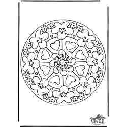 Раскраска: Сердце Мандалы (мандалы) #116682 - Раскраски для печати