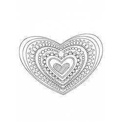 Раскраска: Сердце Мандалы (мандалы) #116684 - Раскраски для печати