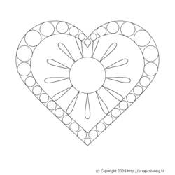 Раскраска: Сердце Мандалы (мандалы) #116686 - Раскраски для печати