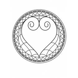 Раскраска: Сердце Мандалы (мандалы) #116687 - Раскраски для печати