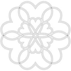Раскраска: Сердце Мандалы (мандалы) #116700 - Раскраски для печати