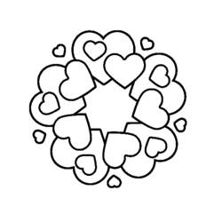 Раскраска: Сердце Мандалы (мандалы) #116706 - Раскраски для печати