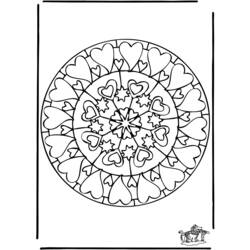 Раскраска: Сердце Мандалы (мандалы) #116708 - Раскраски для печати