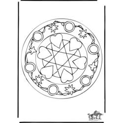 Раскраска: Сердце Мандалы (мандалы) #116713 - Раскраски для печати