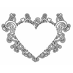 Раскраска: Сердце Мандалы (мандалы) #116728 - Раскраски для печати