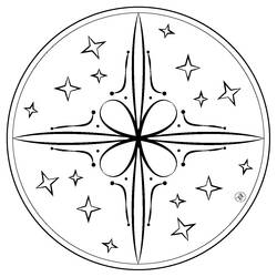 Раскраска: Звездные мандалы (мандалы) #117979 - Бесплатные раскраски для печати