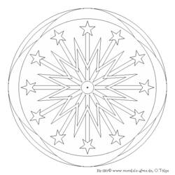 Раскраска: Звездные мандалы (мандалы) #118020 - Бесплатные раскраски для печати