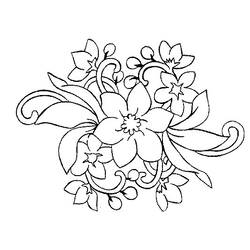 Раскраска: Букет цветов (природа) #160748 - Раскраски для печати