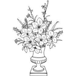Раскраска: Букет цветов (природа) #160766 - Раскраски для печати