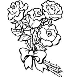 Раскраска: Букет цветов (природа) #160780 - Раскраски для печати