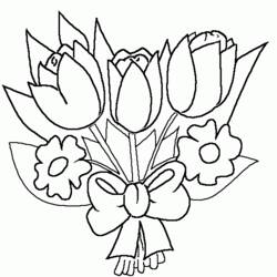 Раскраска: Букет цветов (природа) #160783 - Раскраски для печати