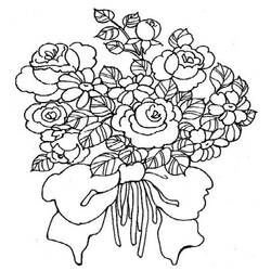 Раскраска: Букет цветов (природа) #160800 - Раскраски для печати