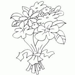 Раскраска: Букет цветов (природа) #160807 - Раскраски для печати