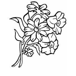 Раскраска: Букет цветов (природа) #160826 - Раскраски для печати