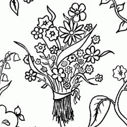 Раскраска: Букет цветов (природа) #160856 - Бесплатные раскраски для печати