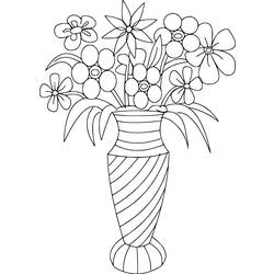 Раскраска: Букет цветов (природа) #160864 - Раскраски для печати