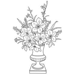 Раскраска: Букет цветов (природа) #160868 - Бесплатные раскраски для печати