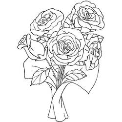 Раскраска: Букет цветов (природа) #160972 - Раскраски для печати