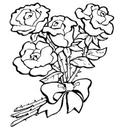Раскраска: Букет цветов (природа) #160989 - Бесплатные раскраски для печати
