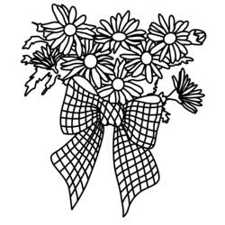 Раскраска: Букет цветов (природа) #161016 - Бесплатные раскраски для печати