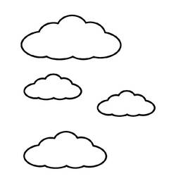 Раскраска: облако (природа) #157324 - Раскраски для печати